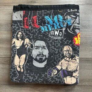 Vintage Wcw Nwo Blanket 85 X 72 Made In USA 90s Polyester